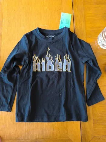 313758 Tee-shirt marine garçon 4 ans in extenso