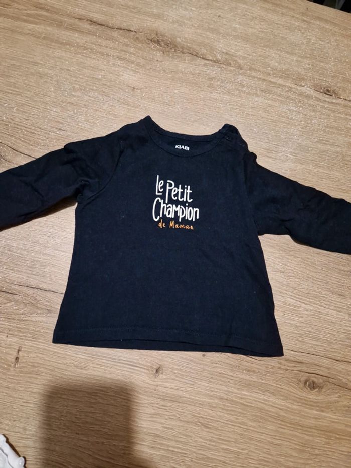 Lot de 5 tee shirt manche longue 6 mois - photo numéro 2