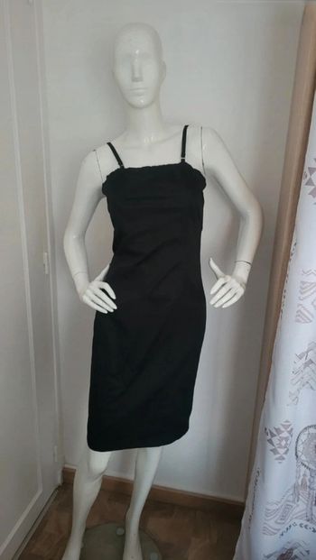 Robe noire en coton strech