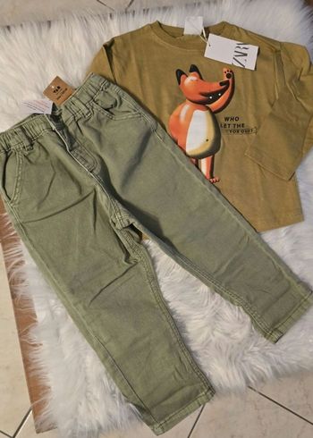 (Neufs non portés) 🏷🏷🥰😍💙ensemble pantalon relax et teeshirt ml 36mois/3ans garçon 🏷🥰😍