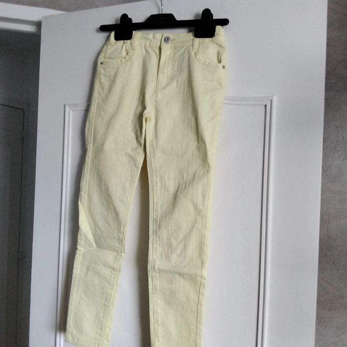 Jean jaune fille 9 ans Vert Baudet