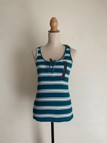 Débardeur vert bleu