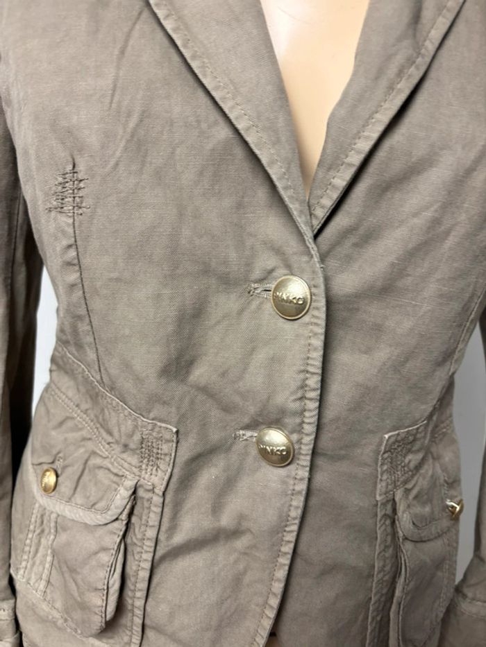 Veste en Jean Beige Pinko - Taille L - Très Bon État - photo numéro 2