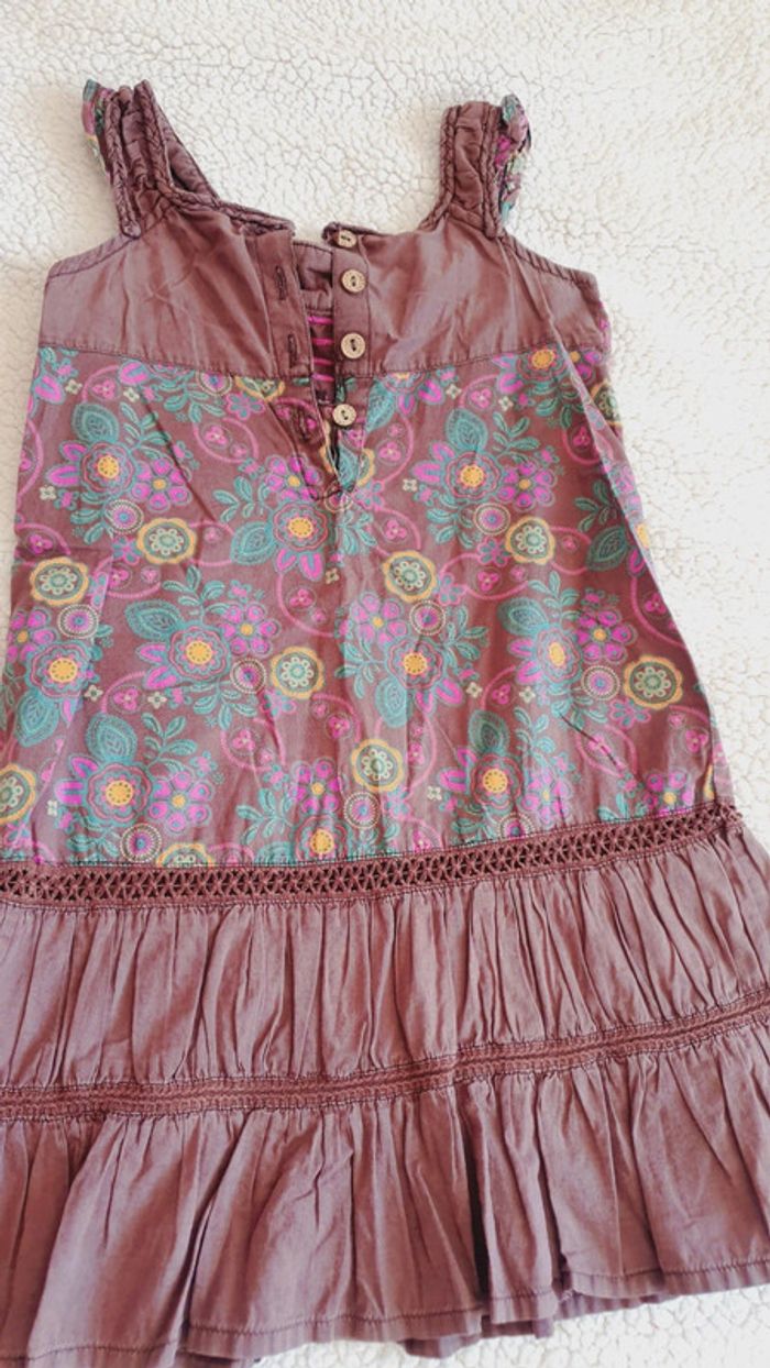 Robe légère Creeks marron à fleurs - photo numéro 5