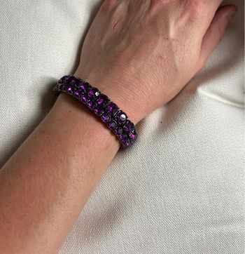 Bracelets en perles violettes