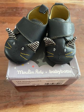 Chaussons en cuir Moulin Roty Babybotte