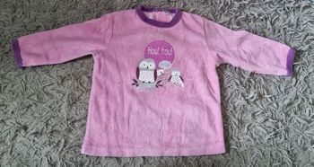 Pull pyjama imprimé hibou 12mois 74cm