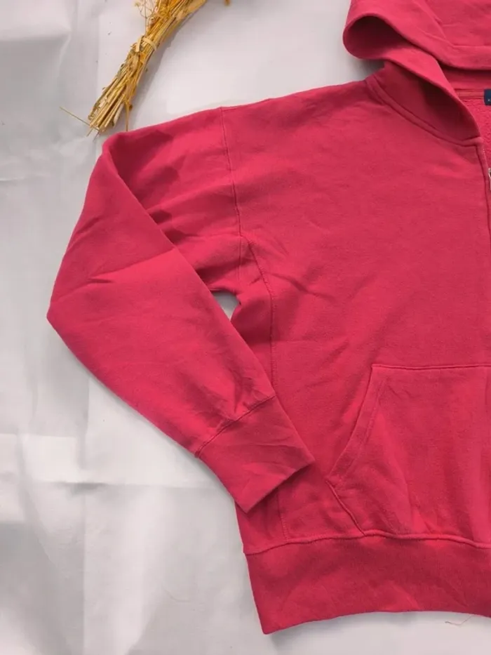 Sweat capuche homme zippé rose logo bleu clair Ralph Lauren taille L excellent état - photo numéro 5