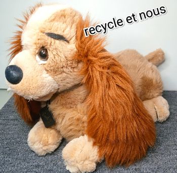 peluche vintage '' lady '' la belle et le clochard ''disney