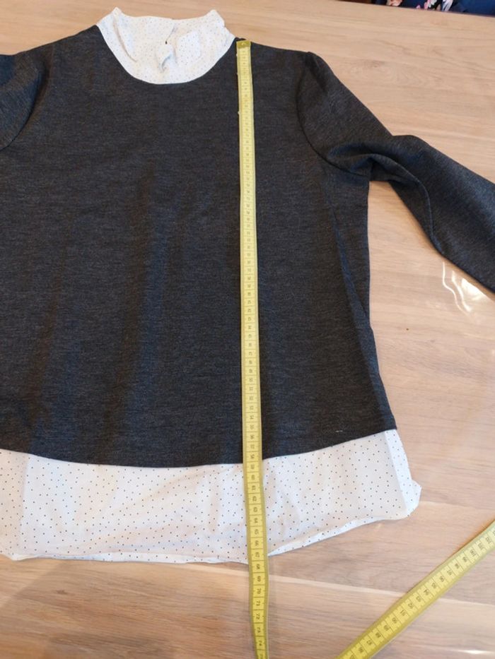 Pull col claudine gris - photo numéro 6