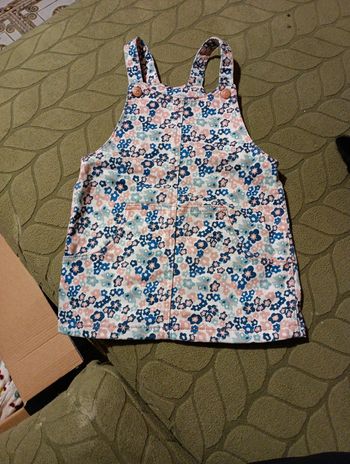 Robe salopette fleurie