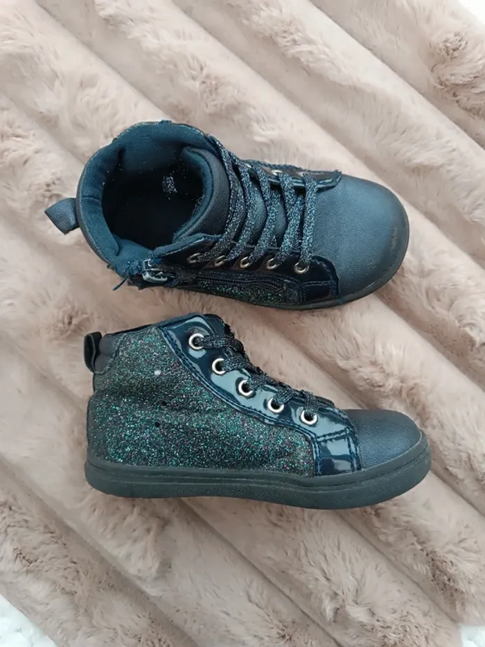 🔸 Chaussures Baskets Bleues Fermeture Éclair 24🔸