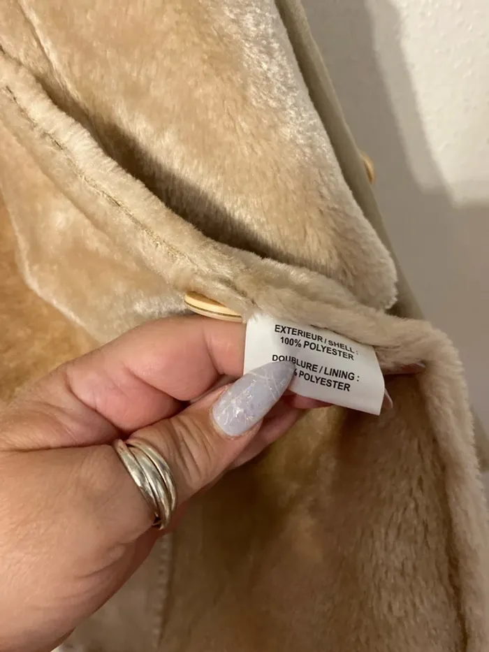superbe manteau doudoune beige Gabriella Vicenza 50/52 comme neuf - photo numéro 8