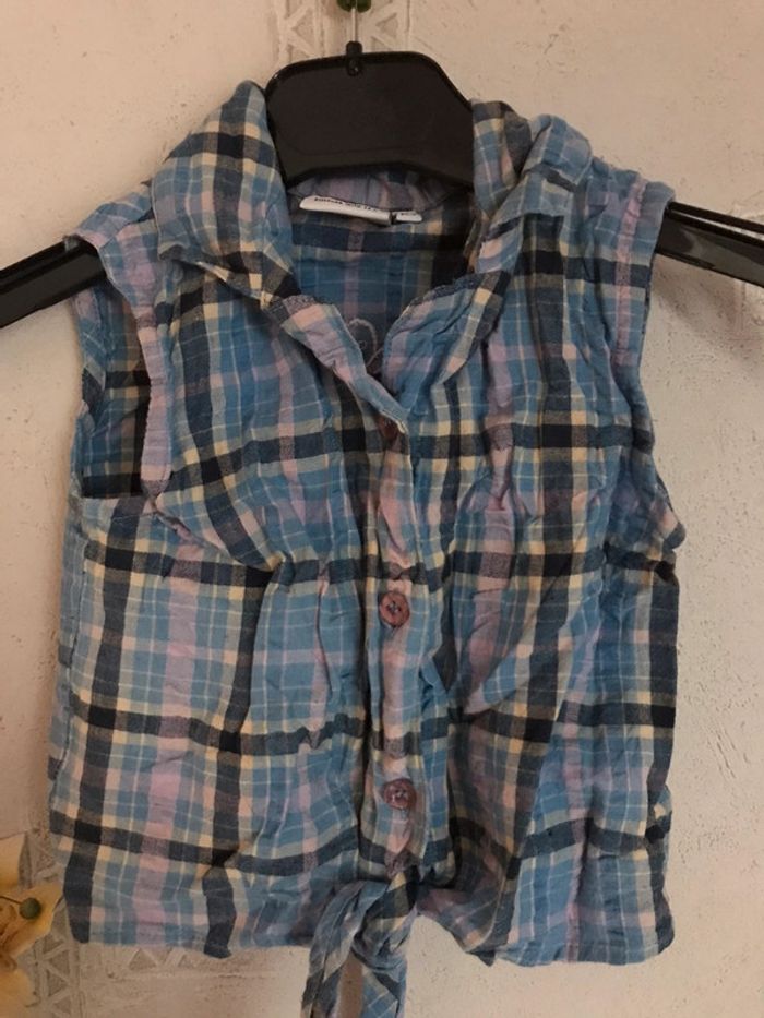 Chemise à carreaux bleu C&A - photo numéro 3