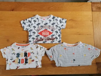 Lot de 3 t-shirt manches courtes 110 cm