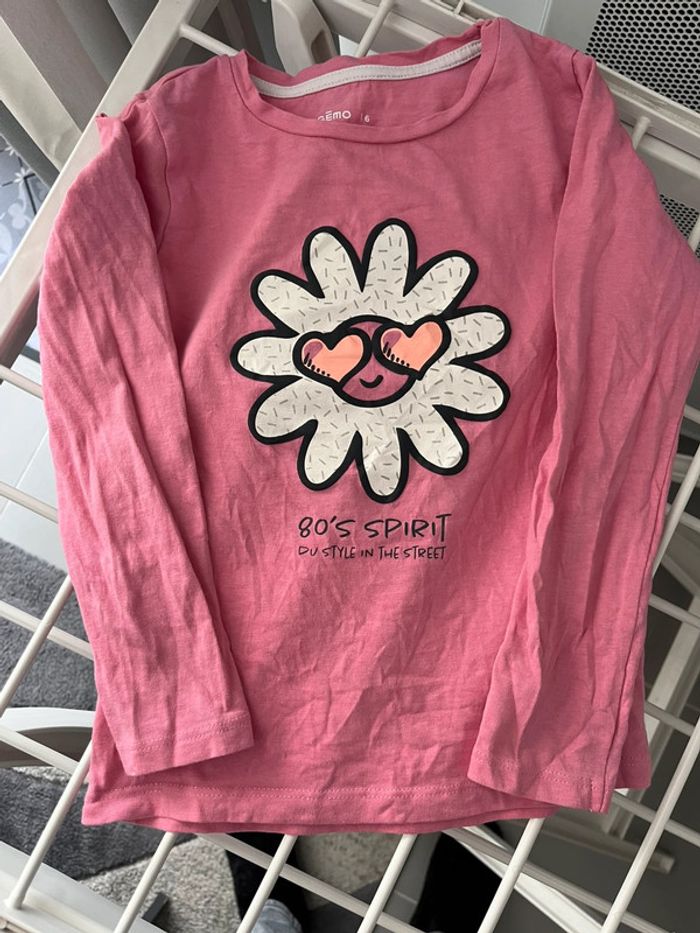 Tee shirt fille manches longues