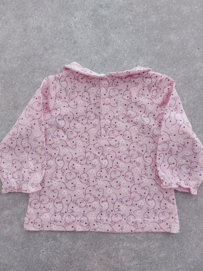 T-shirt rose avec col - photo numéro 2