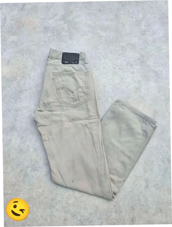 Jeans Levi's 514 W30 FR40 L30 coupe droite beige Homme Men pan386b - photo numéro 1