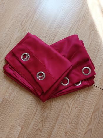Lot de 2 rideaux épais rouge