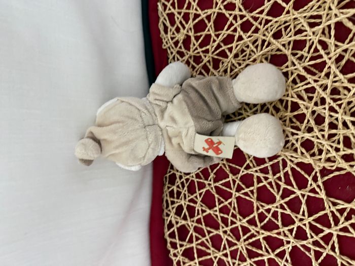 Doudou ours marron beige empreintes NICOTOY - photo numéro 3