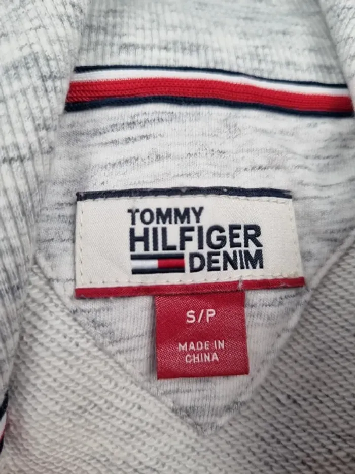 Sweat zippé gris Tommy Hilfiger S Femme (mesures en photos) - photo numéro 7