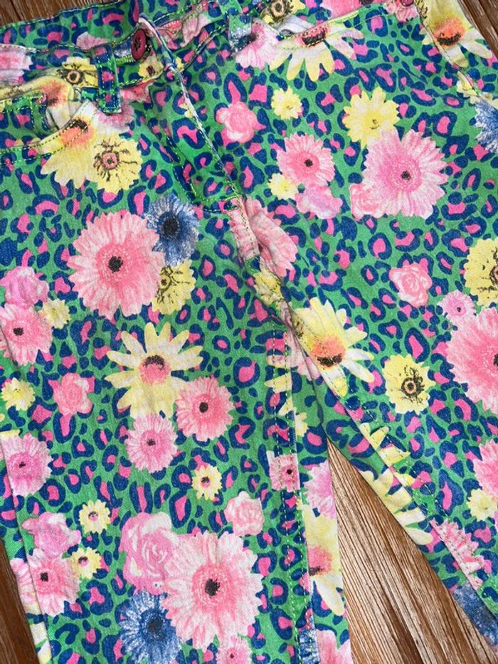 Pantalon jean shialy fleurs 10 ans - photo numéro 2