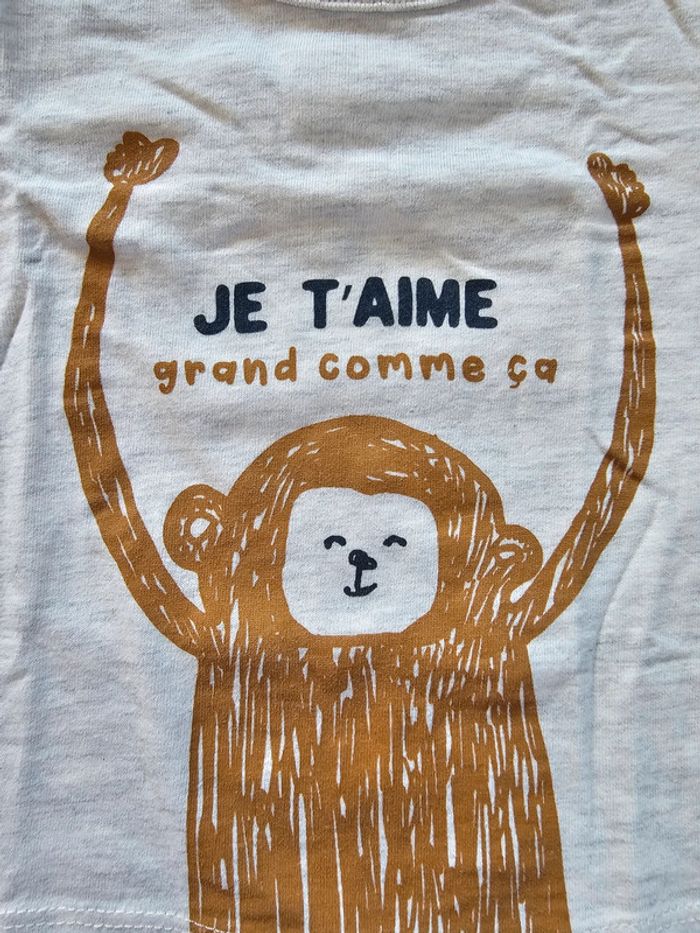 Tee-shirt singe - Tape à l'œil - 6 mois/68 cm - photo numéro 2