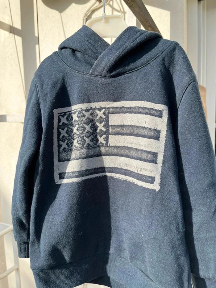 Sweat capuche bleu marine Kiabi 5 ans - photo numéro 2