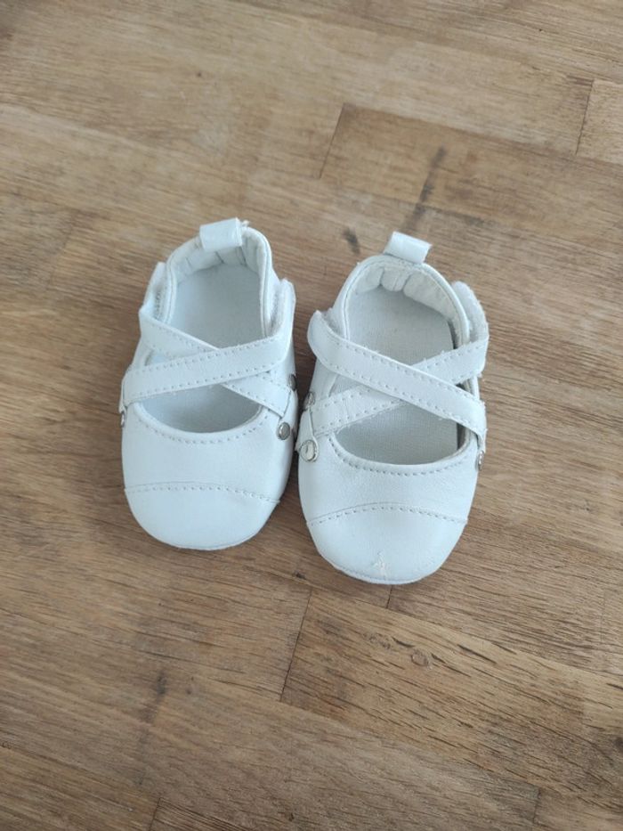 Chaussons cérémonie blanc naissance