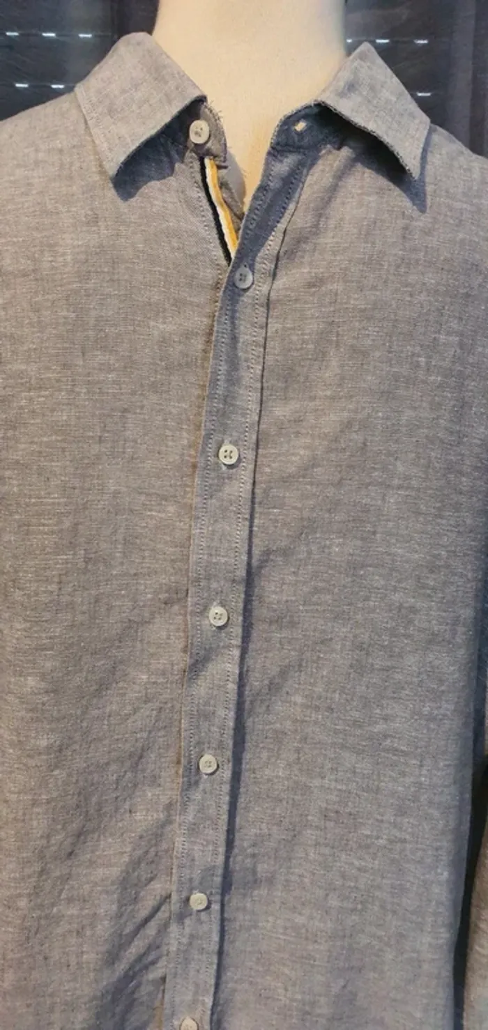 Chemise homme lin et coton livergy 41/42 - photo numéro 3