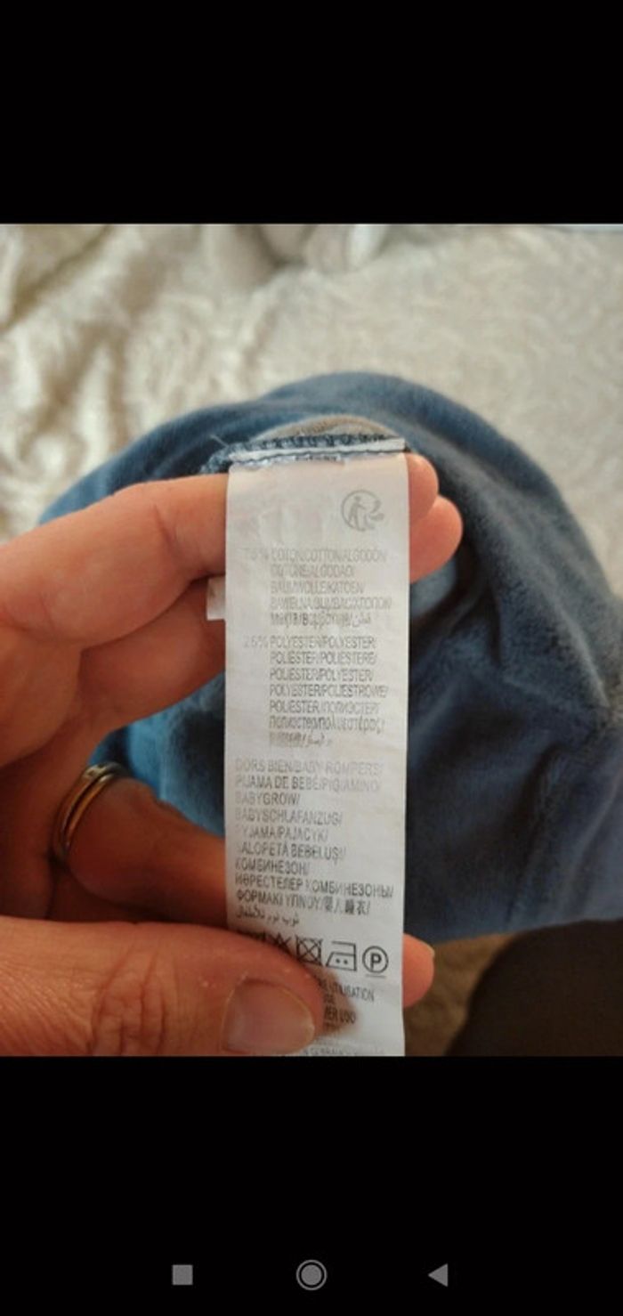 Pyjama grenouillère velours Garçon 1 mois hero like Daddy Papa Ours masqué Eco conception coton bio - photo numéro 9