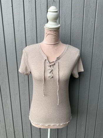 Haut manches courtes été léger taupe fb sister 38/M