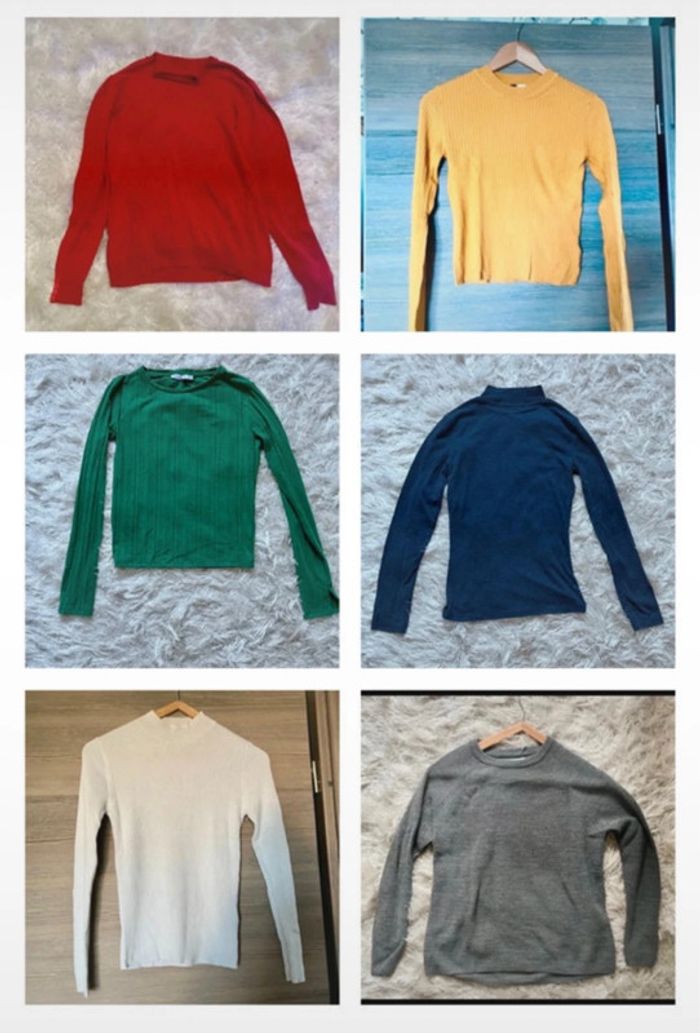 Lot revendeur 6 petits pulls 36 très bon état/ neuf