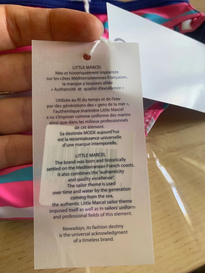 Culotte de maillot de bain marinière | bas bikini Taille 8ans - photo numéro 3