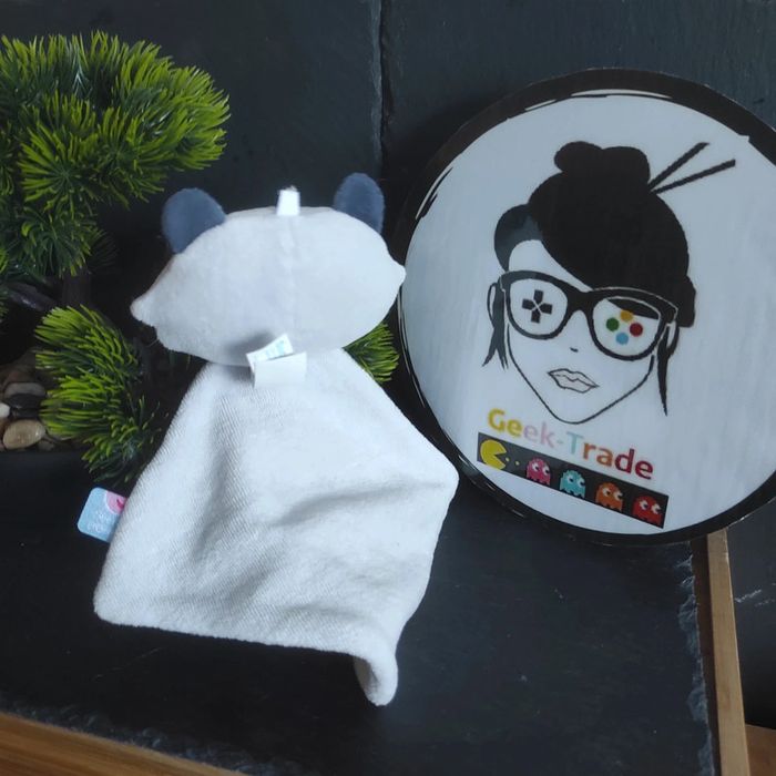 Doudou raton laveur gris Mon ami de la forêt Oiseau Noir Losange Sucre D'orge - photo numéro 2