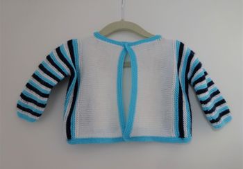 Gilet vintage blanc/bleu 3 mois