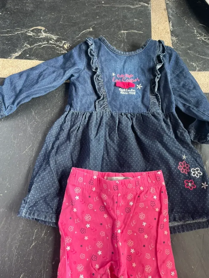 Ensemble robe legging lee Cooper 18 mois - photo numéro 2