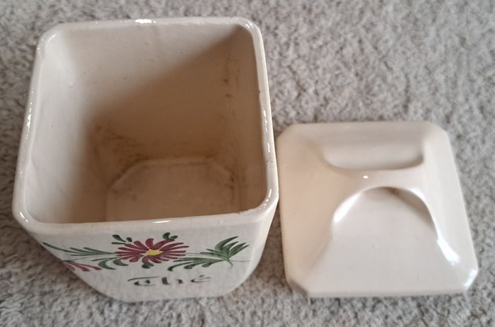 🍽 Pot à thé en céramique aux décors fleuris - photo numéro 2