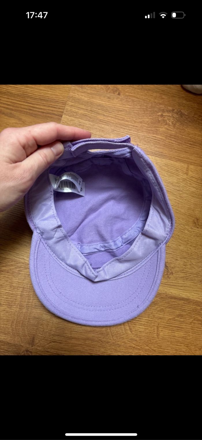 Casquette bébé fille 1-2 ans violet 49 cm - photo numéro 3