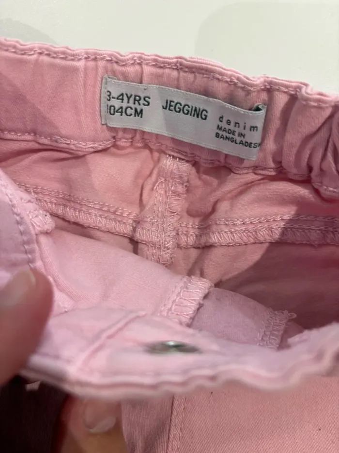 Jeans/jegging rose cœur 3-4 ans > 104 cm - photo numéro 3