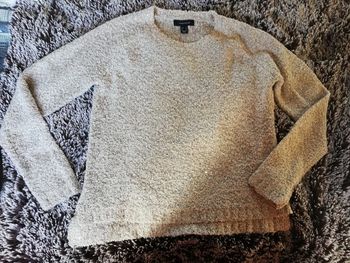 Pull neuf rose poudré chiné gris neuf 38 ou M