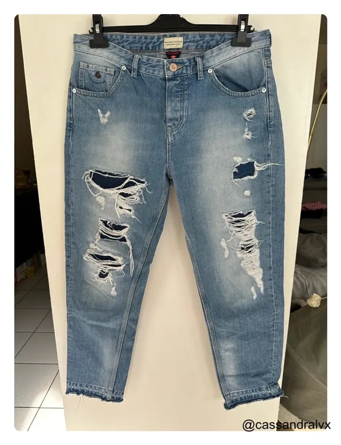 Jean bleu troué - Maison Scotch