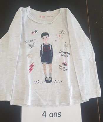 T-shirt ml 4 ans gemo