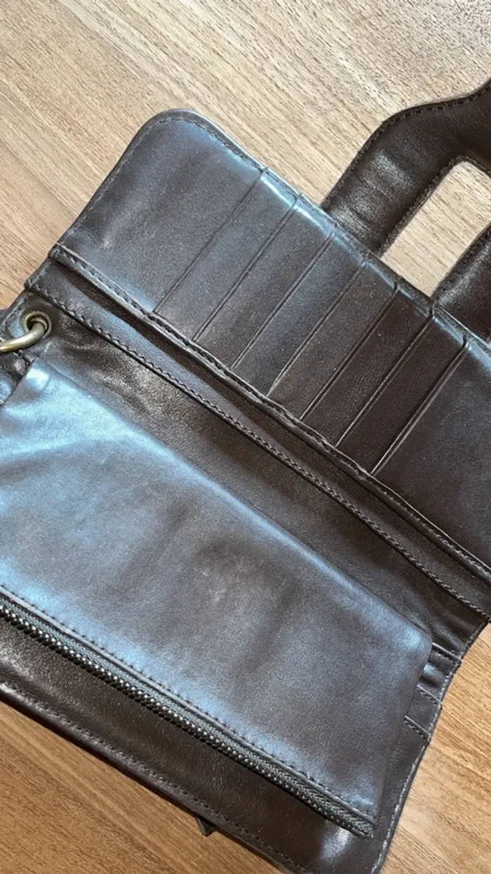 Portefeuille Gérard Darel marron - photo numéro 5