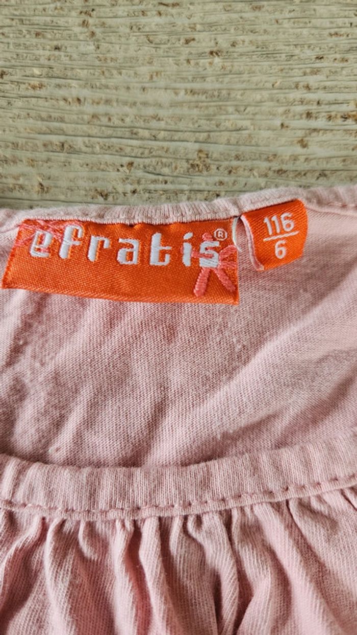 Blouse rose clair sans manche avec déco, Efratis, 6 ans, peu mise - photo numéro 4