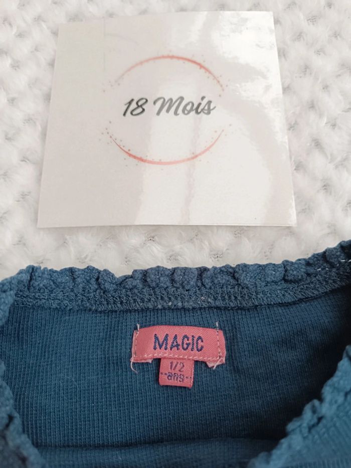 T-shirt Manches Longues Bleu Marine – Magic 18 Mois - photo numéro 2