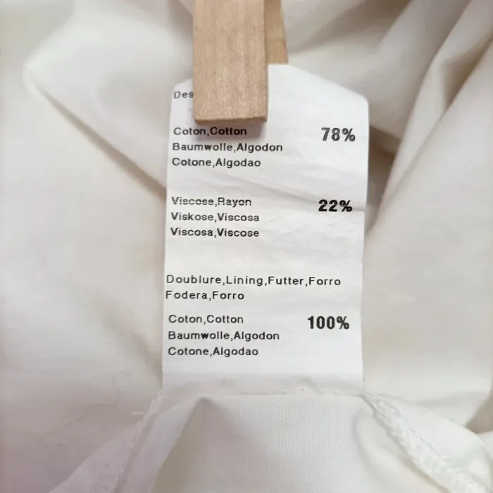 robe asymétrique IKKS beige et blanche empiècement bohème bretelles réglables taille 36 A313 - photo numéro 15