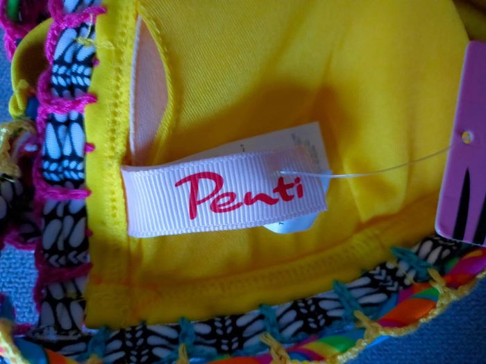 Haut de bikini triangle jaune & multicolore – Penti – Taille 34 - photo numéro 8