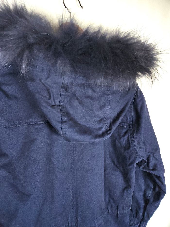 Manteau Parka fourrure bleu marine Karl Marc John Taille M - photo numéro 8