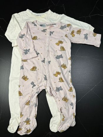 Lot de 2 pyjamas/grenouillères Disney La belle et le Clochard